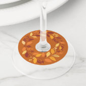 "Herfstpracht" Wijnglaslabel (Dichtbij)