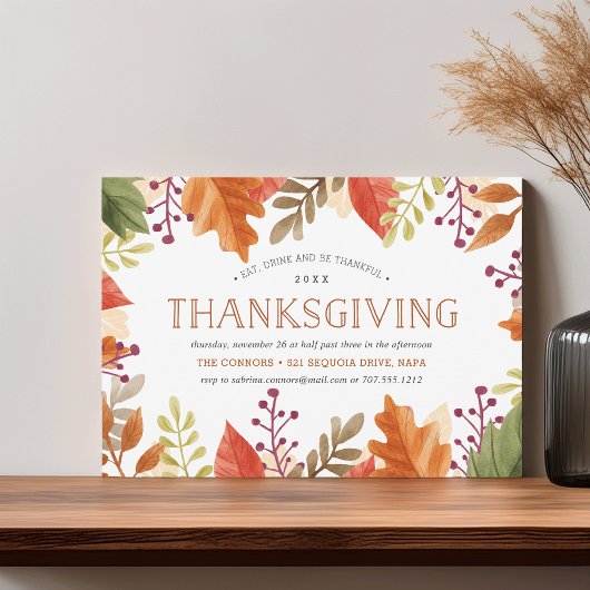 herfstpremie | Thanksgiving Dinner Invitation Kaart