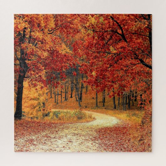 Herfstpuzzel Forest Road Legpuzzel (Verticaal)
