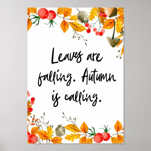 Herfstquote Poster (Voorkant)