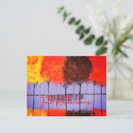 Herfstreflectieansichtkaart Briefkaart (Staand voorkant)