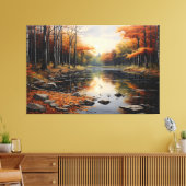 Herfstreflecties Canvas Afdruk (Insitu (Woonkamer))