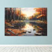Herfstreflecties Canvas Afdruk (Insitu (Houten vloer))