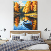 Herfstreflecties Canvas Afdruk (Insitu (Slaapkamer))