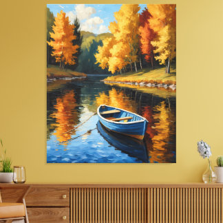 Herfstreflecties Canvas Afdruk