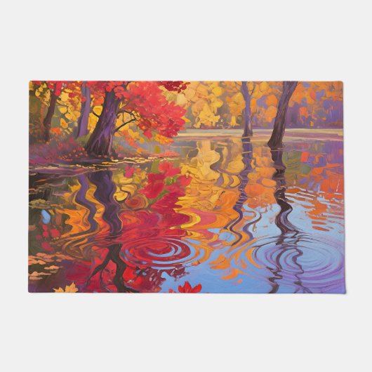 Herfstreflectievijver Impressionist Deurmat (Voorkant)