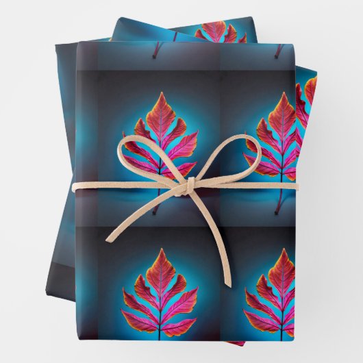 Herfstroest – Rustiek Red Leaf Wrapping Paper (In situ)