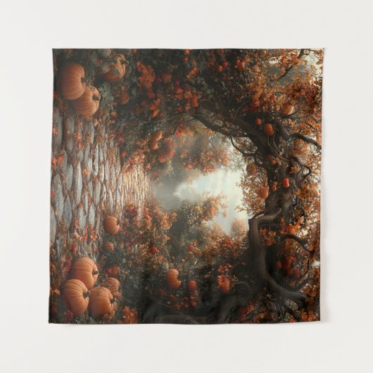 herfstscène tapijt wandkleed (Voorkant (horizontaal))