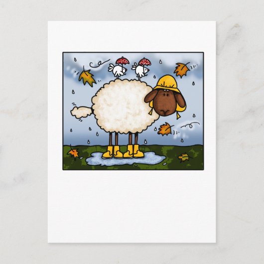 herfstschapen - briefkaarten (Voorkant)