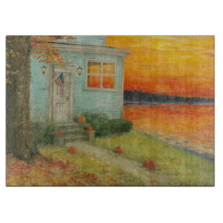 Herfstschemering Poëtisch Meerhuis Snijplank