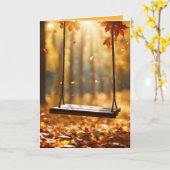 herfstschommeling kaart (Gele Bloem)