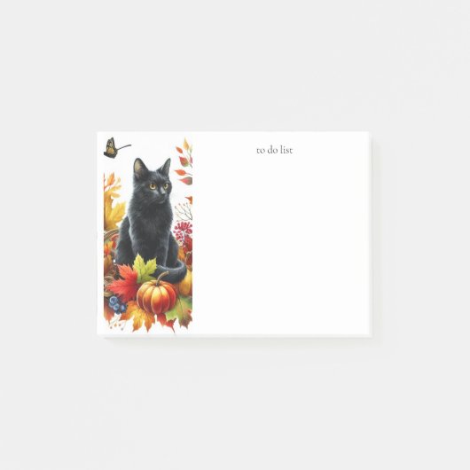 Herfstseizoen kat To Do List Post-it® Notes (Voorkant)