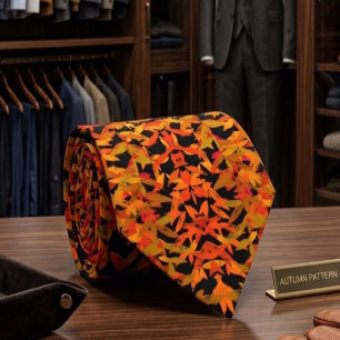 Herfstseizoen Kleuren veranderen Bladeren Kunst Stropdas