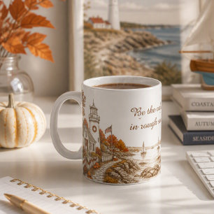 Herfstseizoen Vuurtoren Nautilus Kust- Koffiemok