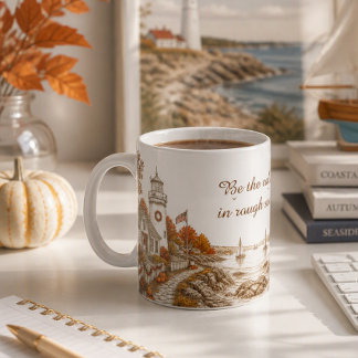 Herfstseizoen Vuurtoren Nautilus Kust-  Koffiemok