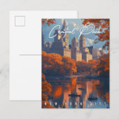 Herfstsereniteit: Central Park NYC Herfst Briefkaart (Voorkant / Achterkant)