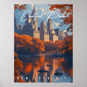 Herfstsereniteit: Central Park NYC Herfst Poster