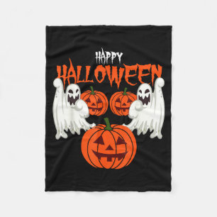 Herfstshirt met pompoengezicht spoken van de herfs fleece deken