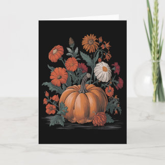 Herfstshirt voor vrouwen vintage pompoen herfst gr kaart