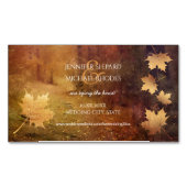 herfstspoor dat esdoorn verlaat rustige bruiloft visitekaartje magneet (Voorkant)