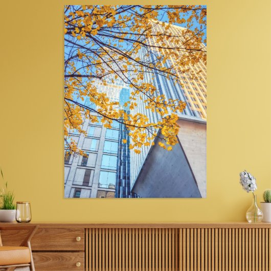 Herfststad Canvas Afdruk (Insitu (Woonkamer))