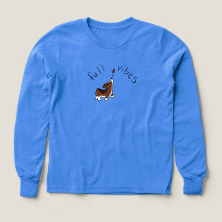 Herfststemming Mooie Corgi Blauwe Kinderen Lange M