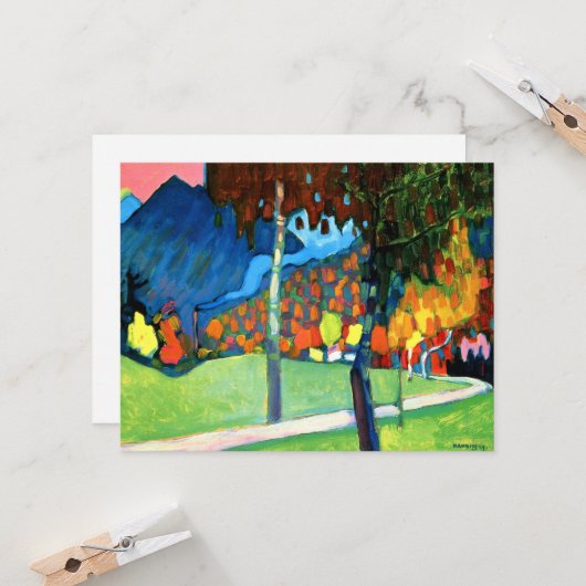 Herfststudie in Oberau, kunstwerk van Kandinsky Kaart (Voorkant / Achterkant in situ)