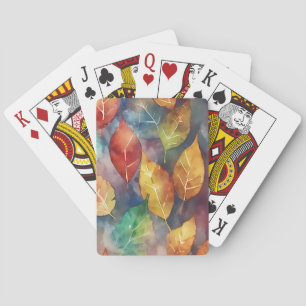 Herfstsymfonie van kleuren pokerkaarten