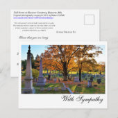 Herfsttafereel op een begraafplaats / Suikeresdoor Briefkaart (Voorkant / Achterkant)