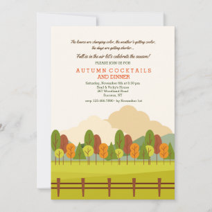 Herfsttafereel Uitnodiging