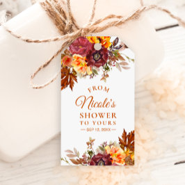 Herfstthema From My Shower To Yours-tag Cadeaulabel