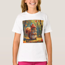 Herfstthema T-shirt | Herfst eekhoorn