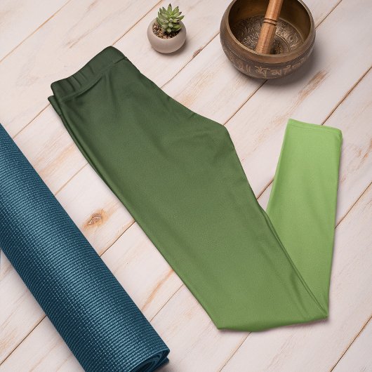 Herfsttrendkleur Kiwi Green Ombre Leggings