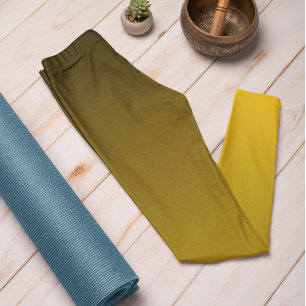 Herfsttrendkleur Sunburst Yellow Ombre Leggings