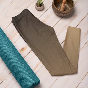 Herfsttrendkleur Warm Beige Ombre Leggings