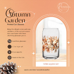 Herfsttuin Gedrukte Blikken Glazen