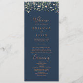 Herfsttuin Wilde Bloem Minimalistische Trouwprogra Programma (Voorkant)