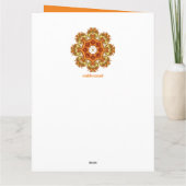 Herfstuil en aangepaste tekst kaart (Achterkant)