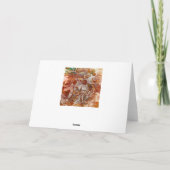 Herfstuil  herfst pinecone oranje bruin kaart (Achterkant)