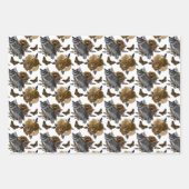 Herfstuilen & vlinders inpakpapier vel (Voorkant)