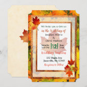 herfstuituitnodigingen van het huwelijk kaart (Voorkant / Achterkant)