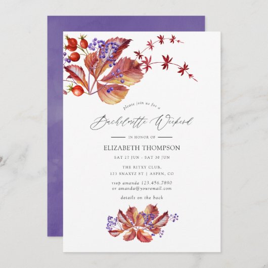 Herfstvakantie Bachelorette-weekend Kaart (Voorkant / Achterkant)