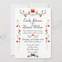 Herfstvakantie verlaat bruiloft uitnodiging