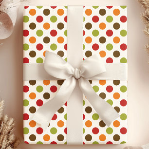 Herfstval Polka Stippen Patroon Cadeaupapier