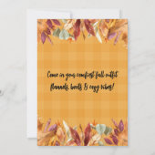 Herfstval Pompoenkruid Feest Uitnodiging (Achterkant)