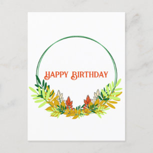 Herfstverjaardag Briefkaart