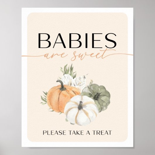 Herfstverjaardagsbaby's zijn een zoet teken poster (Voorkant)