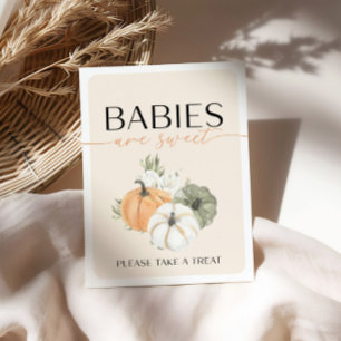 Herfstverjaardagsbaby's zijn een zoet teken poster