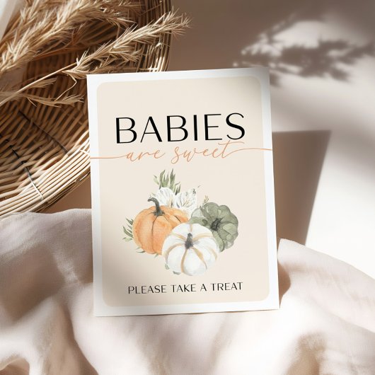 Herfstverjaardagsbaby's zijn een zoet teken poster