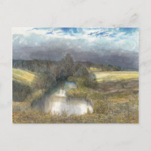 herfstvijver briefkaart